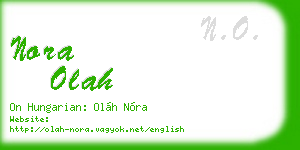 nora olah business card