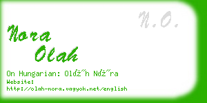 nora olah business card